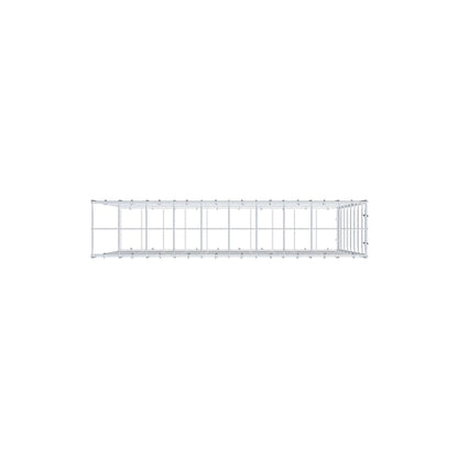 Monteret gabion type 2 100 cm x 80 cm x 20 cm (L x H x D), maskestørrelse 10 cm x 10 cm, C-ring