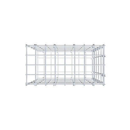 Monteret gabion type 2 50 cm x 40 cm x 20 cm, maskestørrelse 5 cm x 10 cm, C-ring
