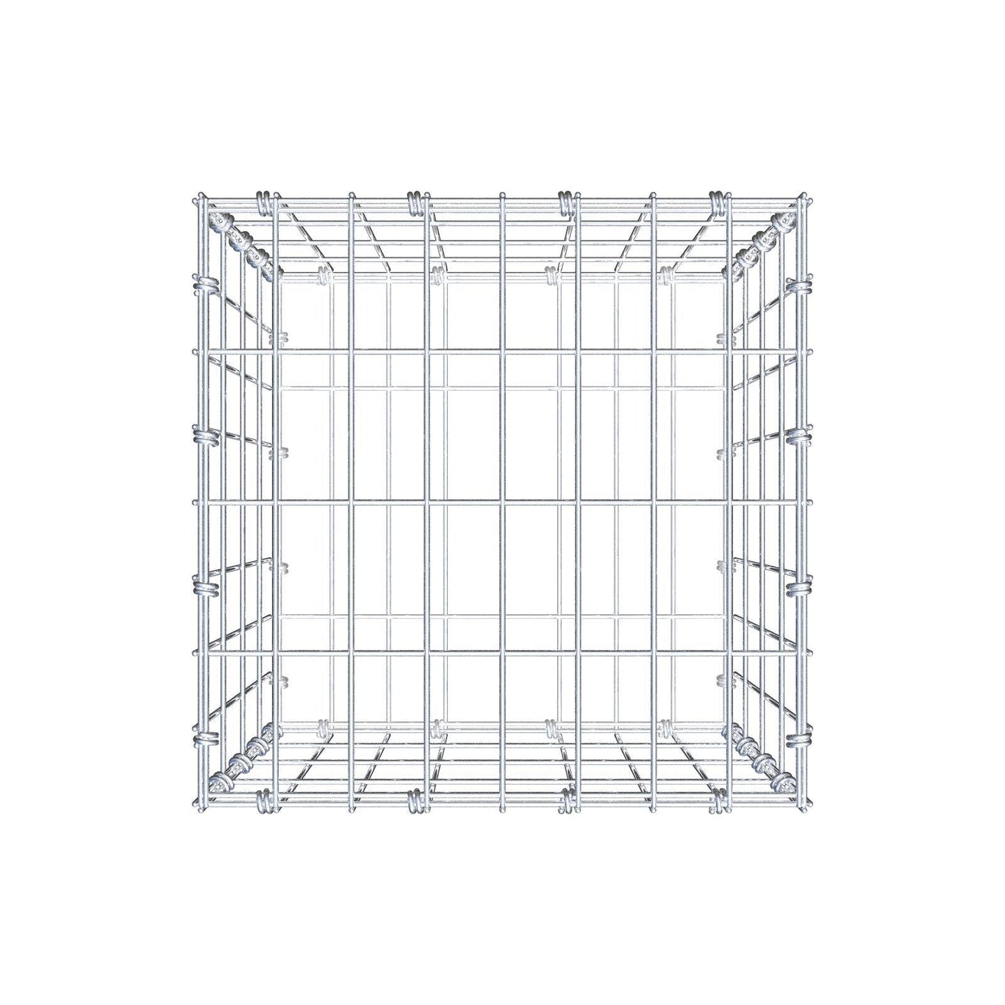 Gabione 40 cm x 40 cm x 40 cm (L x H x T), Maschenweite 5 x 10 cm, Spiralring