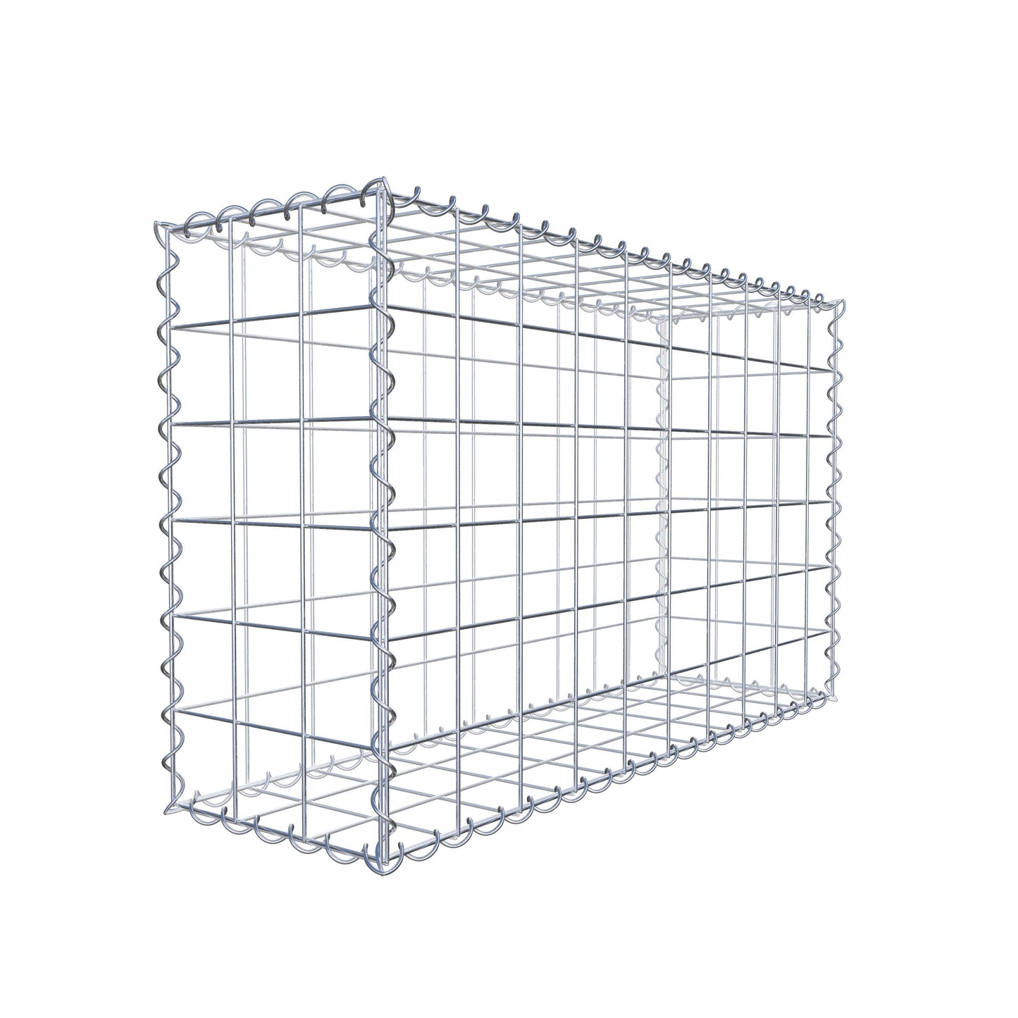 Gabion 100 cm x 60 cm x 30 cm (L x H x D), maskstorlek 10 cm x 10 cm, spiral