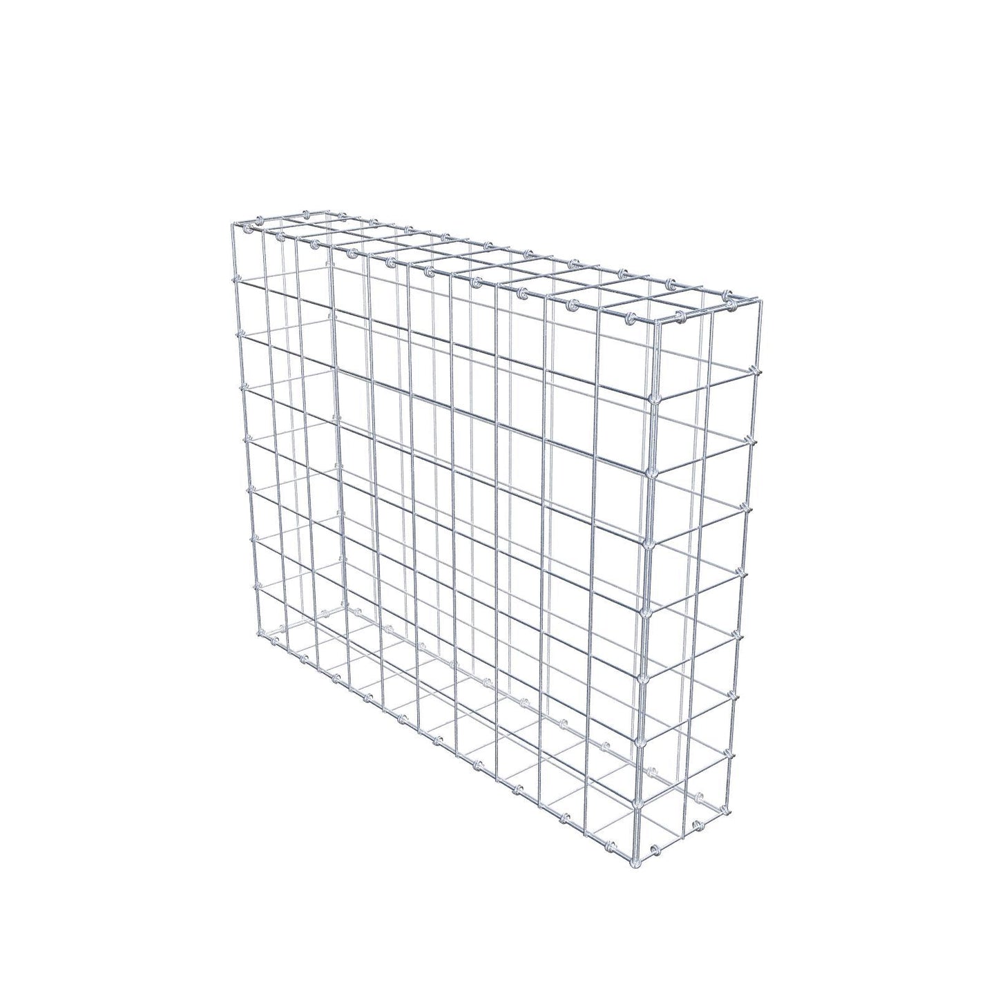 Gabbione 100 cm x 80 cm x 20 cm (L x H x P), maglia 10 x 10 cm, anello a spirale