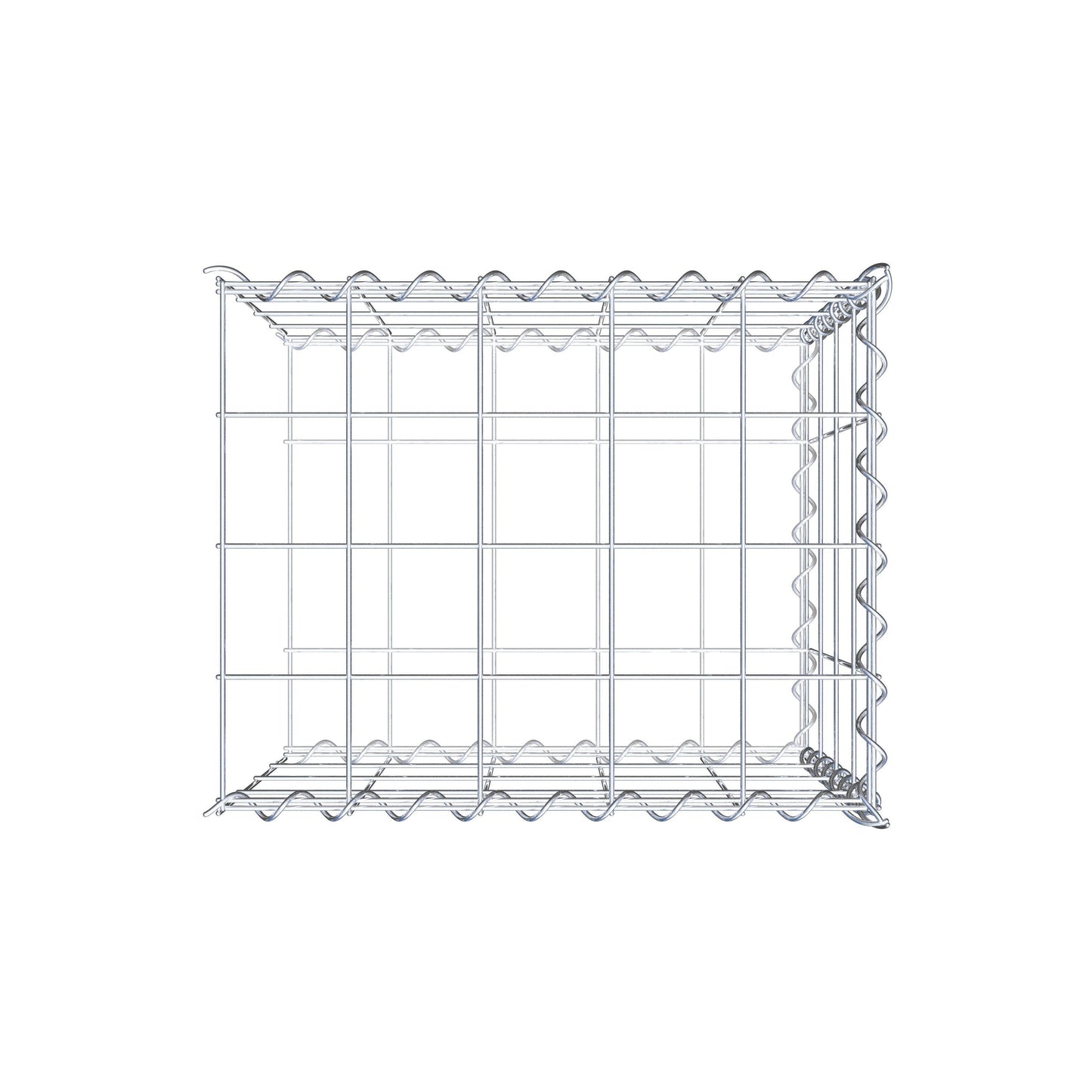 Opvokset gabion type 2 50 cm x 40 cm x 40 cm (L x H x D), maskestørrelse 10 cm x 10 cm, spiral