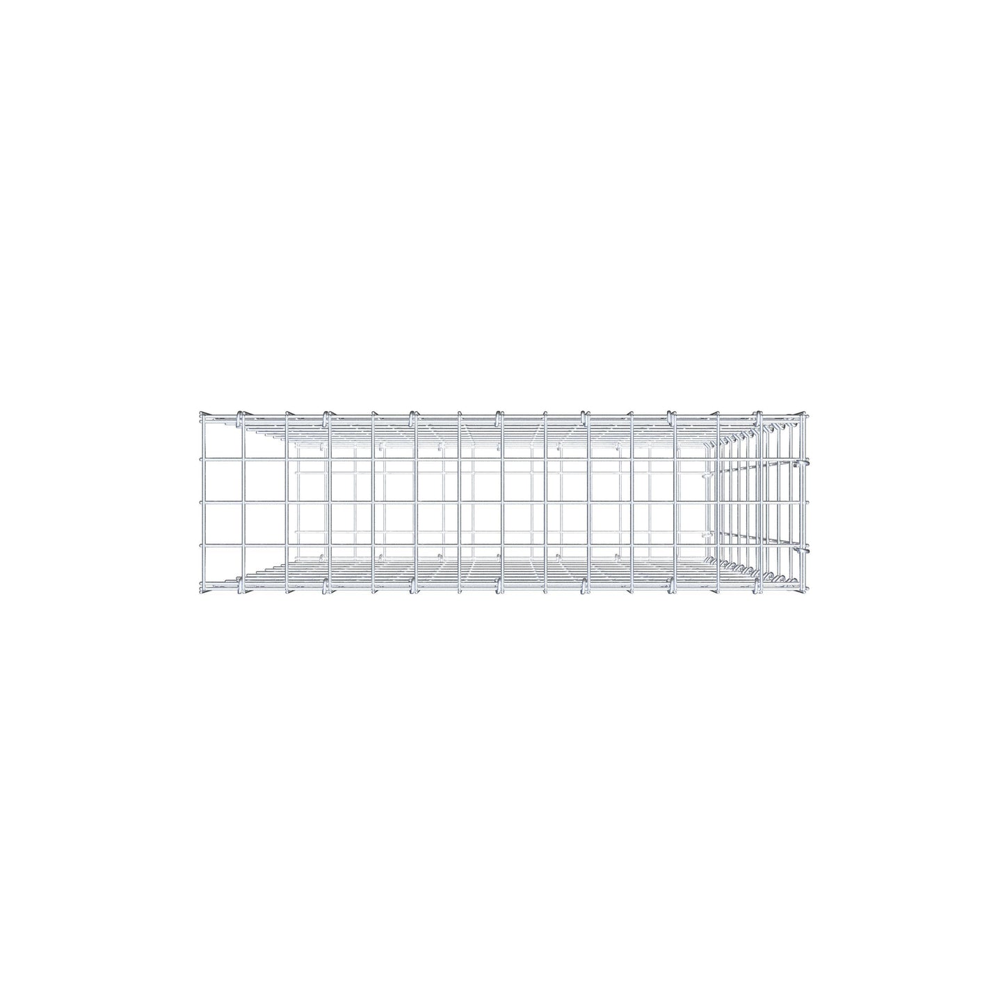 Opzetpaal type 2 100 cm x 70 cm x 20 cm, maaswijdte 5 cm x 10 cm, C-ring