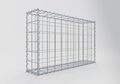 Gabbione 100 cm x 60 cm x 20 cm (L x H x P), maglia 10 cm x 10 cm, spirale