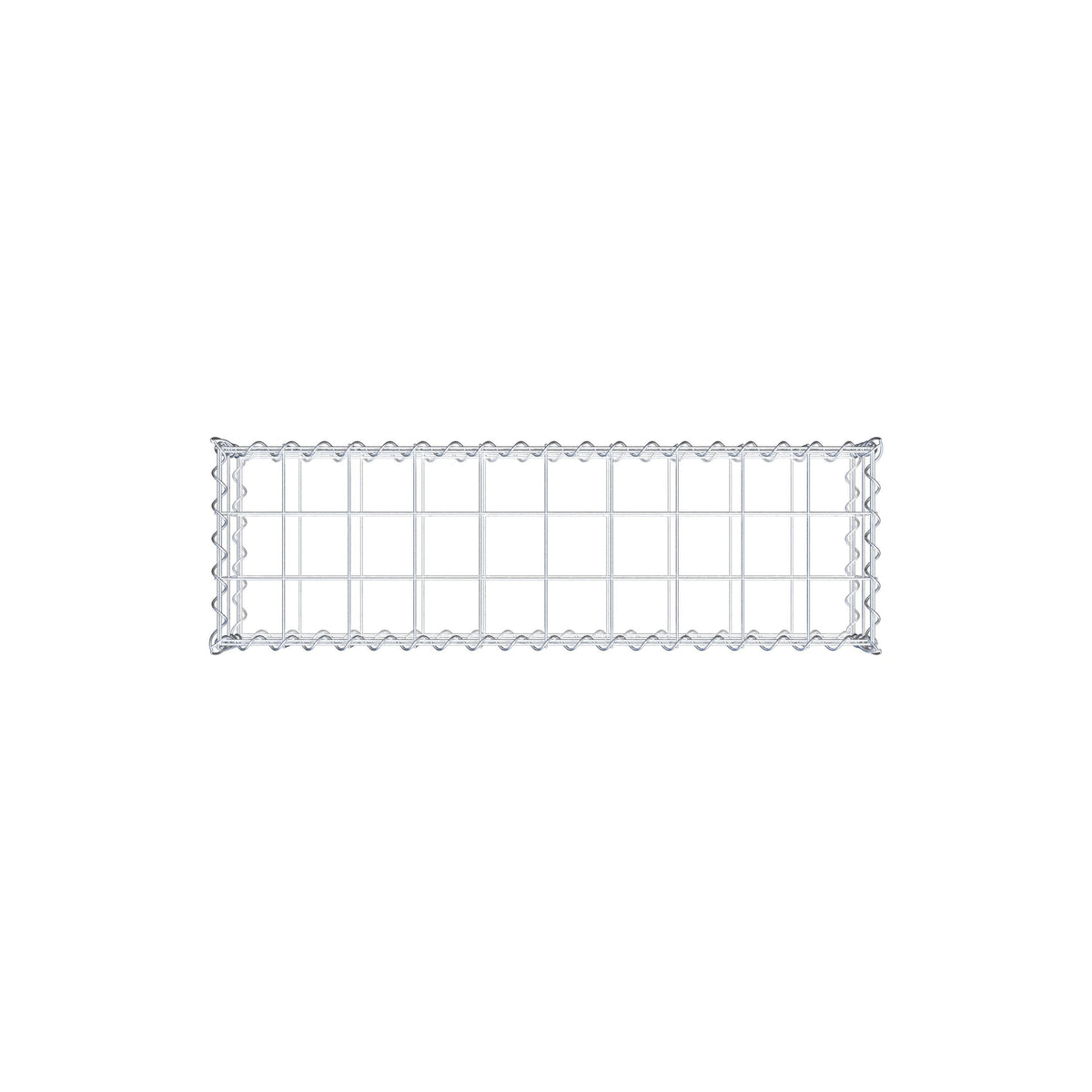 Gabion 100 cm x 20 cm x 30 cm (L x H x D), maskstorlek 10 cm x 10 cm, spiral