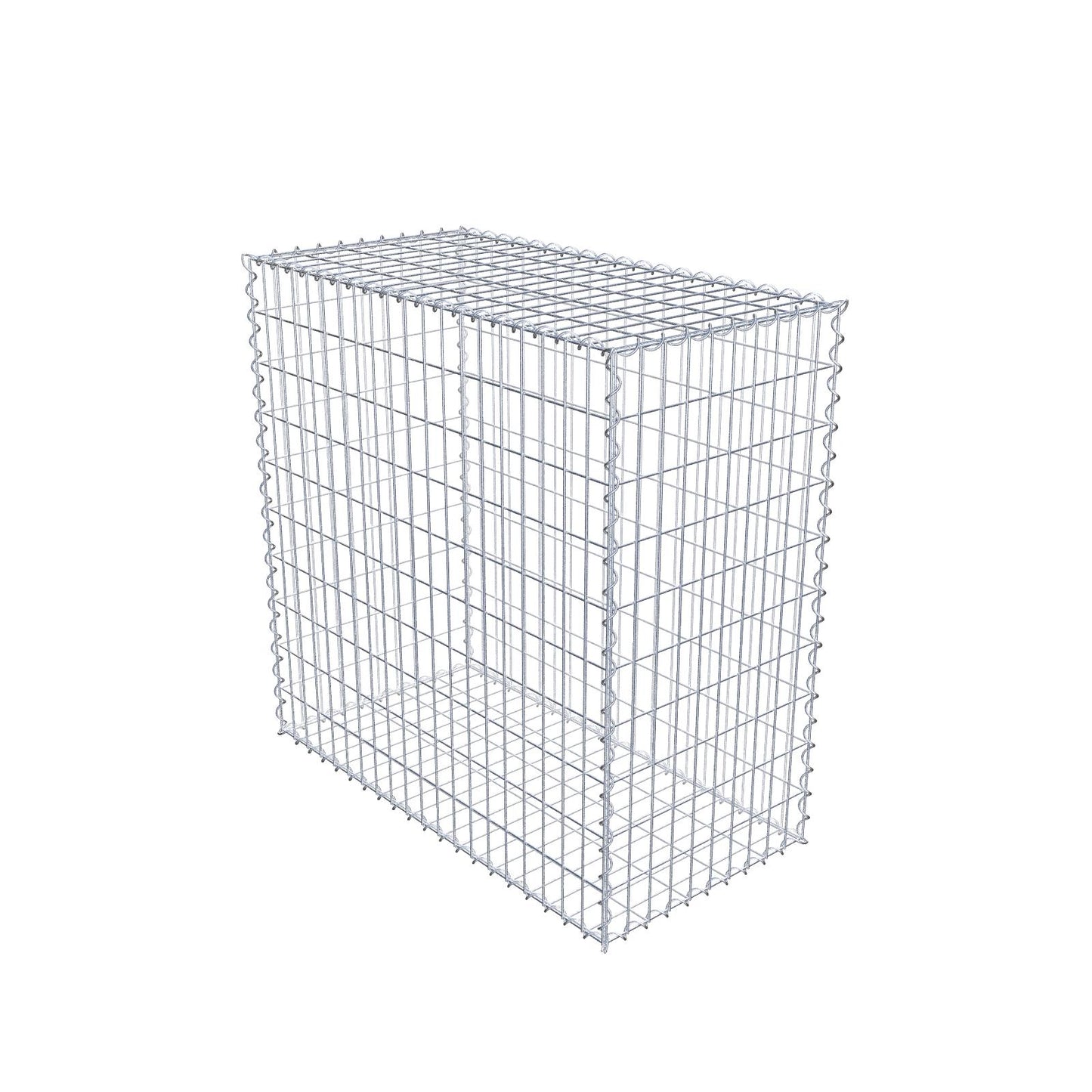 Gabbione 100 cm x 100 cm x 50 cm (L x H x P), maglia 5 cm x 10 cm, spirale