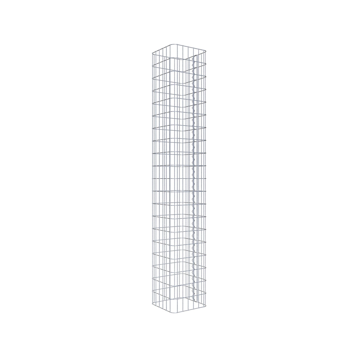 Coluna de gabião quadrada 32 cm x 32 cm, altura 200 cm, PM 5 cm x 10 cm