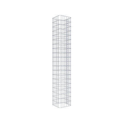 Coluna de gabião quadrada 32 cm x 32 cm, altura 200 cm, PM 5 cm x 10 cm