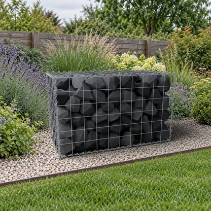 Gabião 100 cm x 60 cm x 50 cm (C x A x P), malhagem 10 cm x 10 cm, espiral