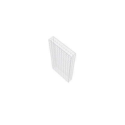 Gabion 200 cm x 100 cm x 20 cm (L x H x D), maskestørrelse 10 cm x 10 cm, C-ring