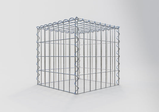 Opvokset gabion type 3 40 cm x 40 cm x 40 cm (L x H x D), maskestørrelse 5 cm x 10 cm, spiral