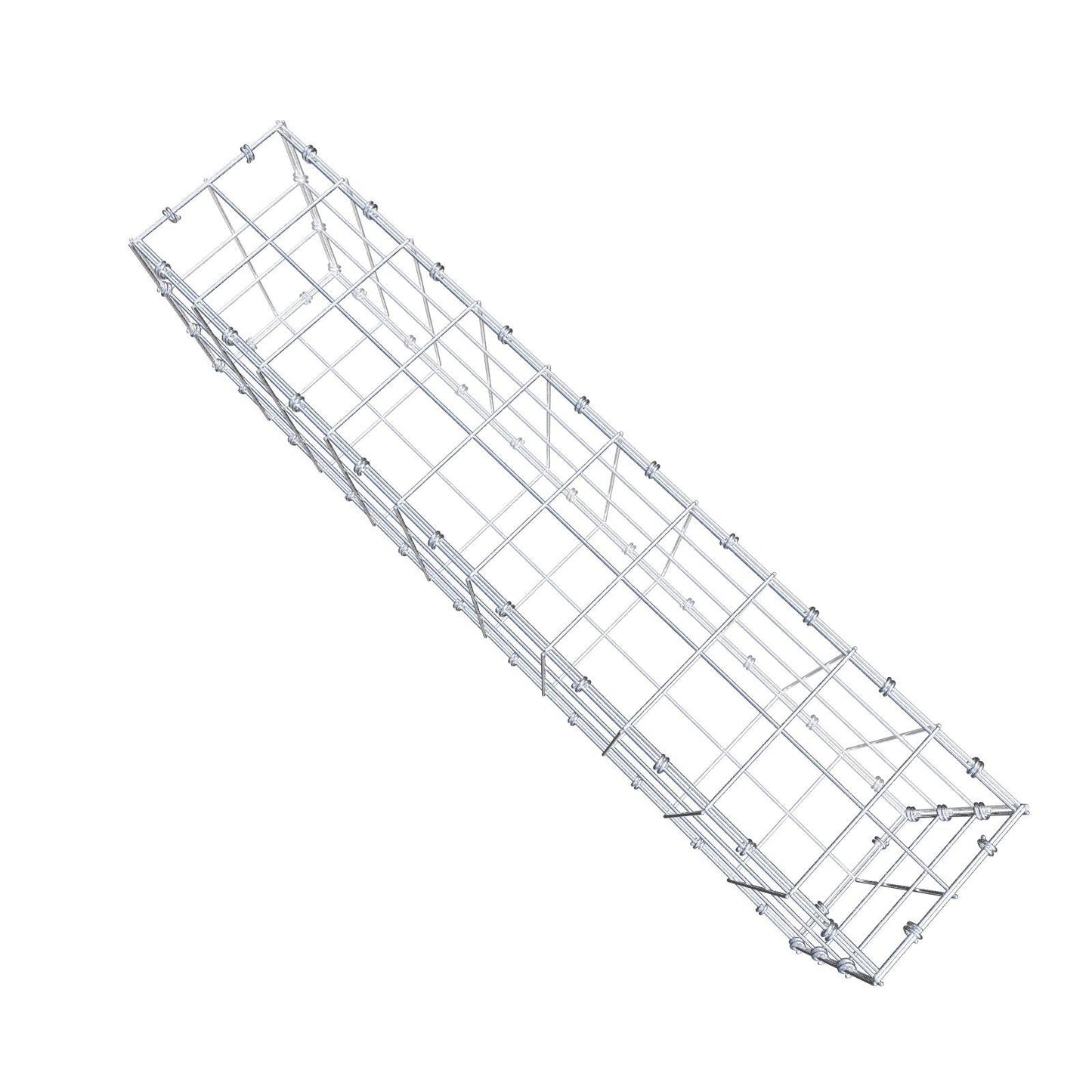 Gabion 100 cm x 30 cm x 20 cm (L x H x D), maskstorlek 10 x 10 cm, spiralring