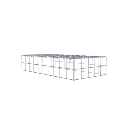 Mounted gabion type 4 100 cm x 20 cm x 50 cm (L x H x D), mesh size 10 cm x 10 cm, C-ring