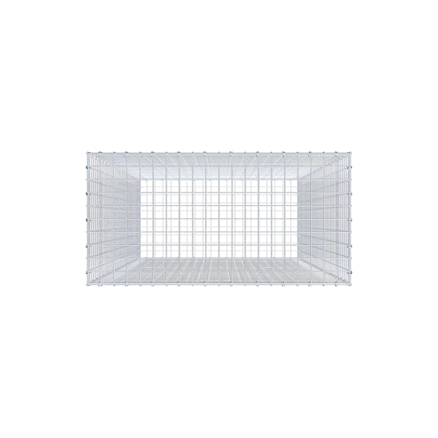Gabião 200 cm x 100 cm x 50 cm (C x A x P), malhagem 5 cm x 5 cm, anel C
