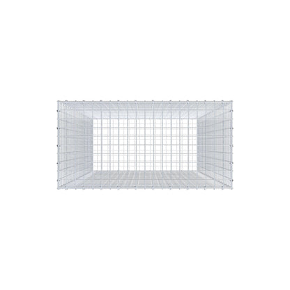 Gabião 200 cm x 100 cm x 50 cm (C x A x P), malhagem 5 cm x 5 cm, anel C