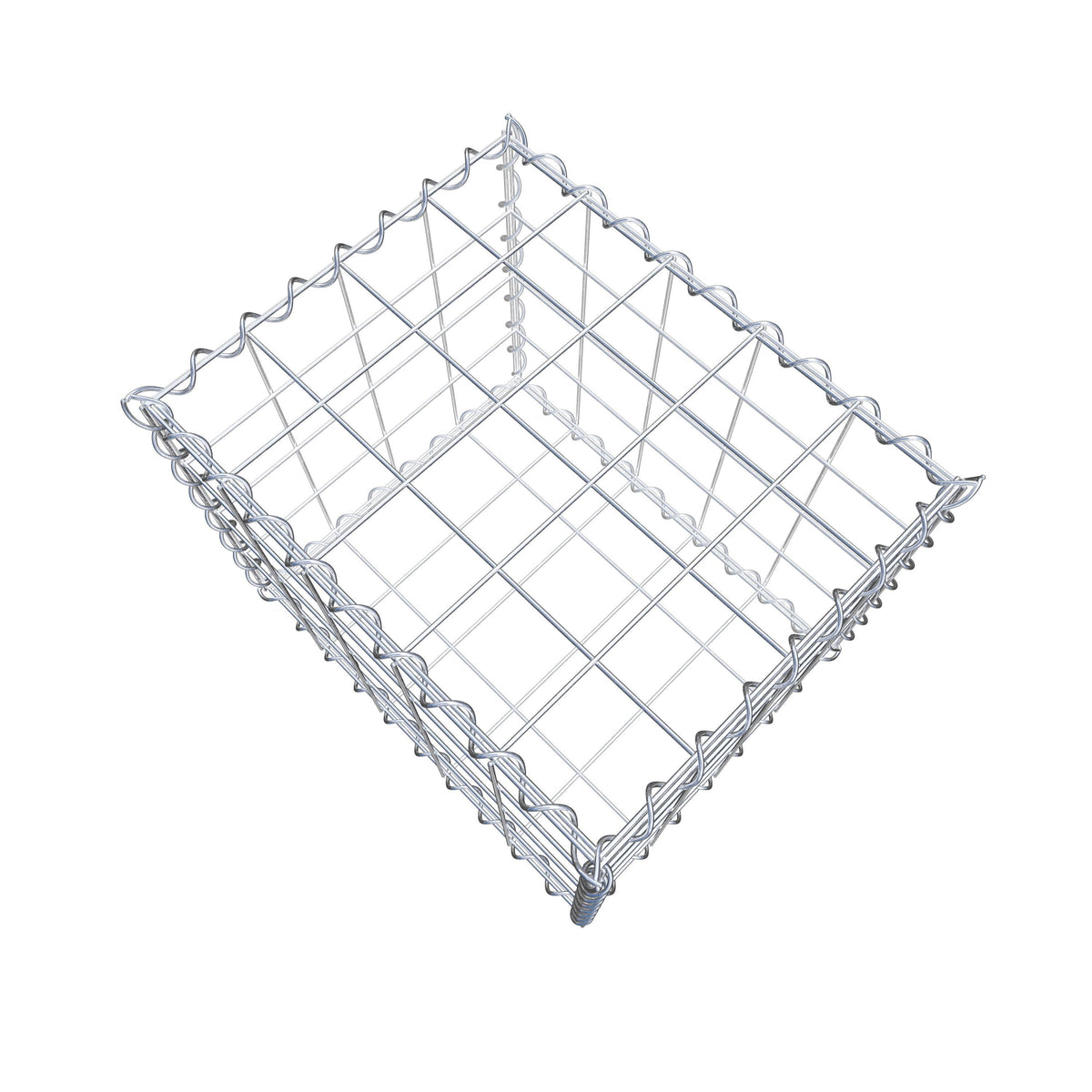 Gabbione 50 cm x 40 cm x 40 cm (L x H x P), maglia 10 cm x 10 cm, spirale
