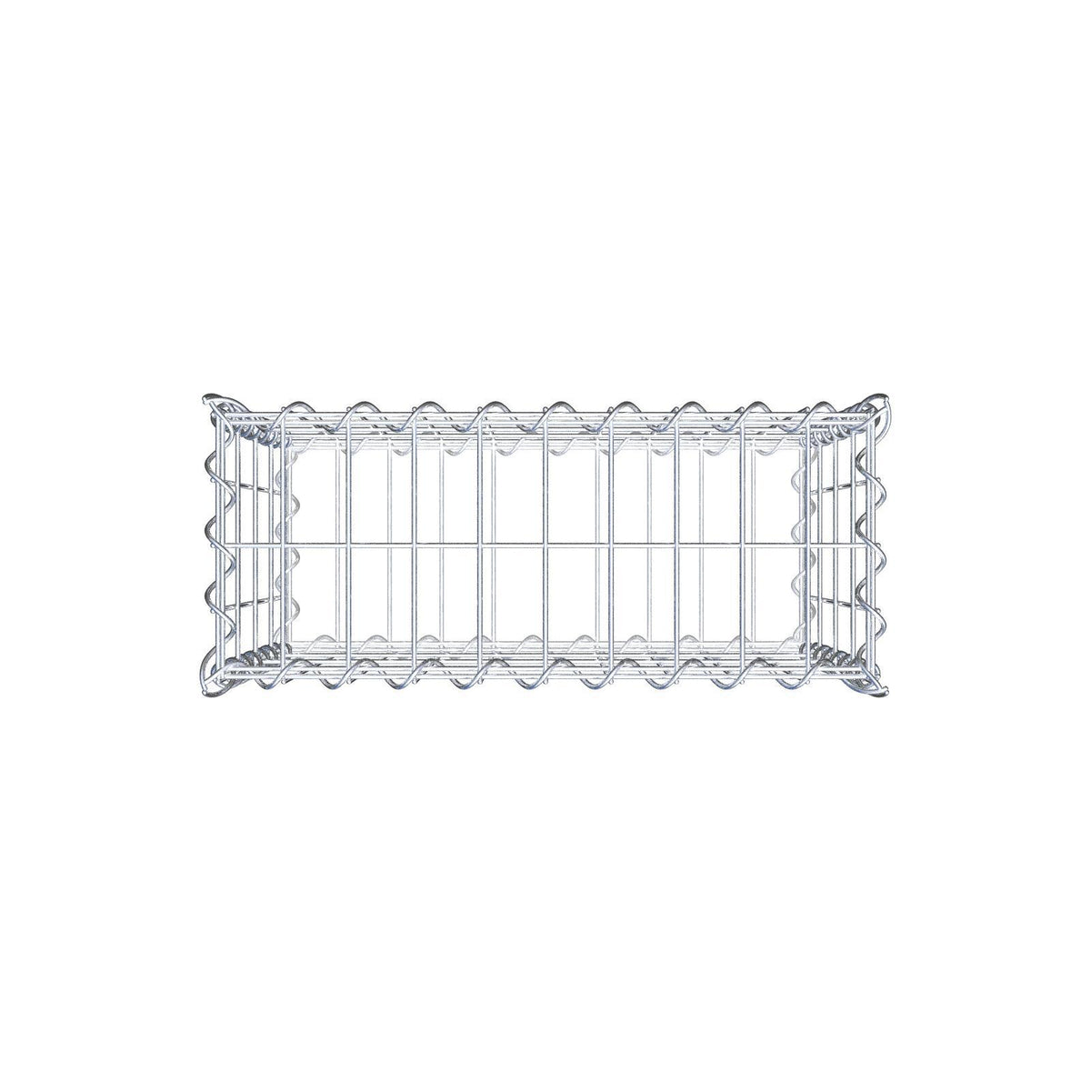 Gabion 50 cm x 40 cm x 20 cm (L x H x D), maskstorlek 5 cm x 10 cm, spiral