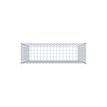 Gabion rapporté type 3 100 cm x 100 cm x 30 cm (L x H x P), mailles 5 cm x 5 cm, spirale
