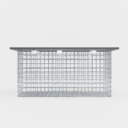 Banc de jardin 102 x 50 x 32 cm MW 5 x 5 cm galvanisé à chaud, avec revêtement recyclé en anthracite