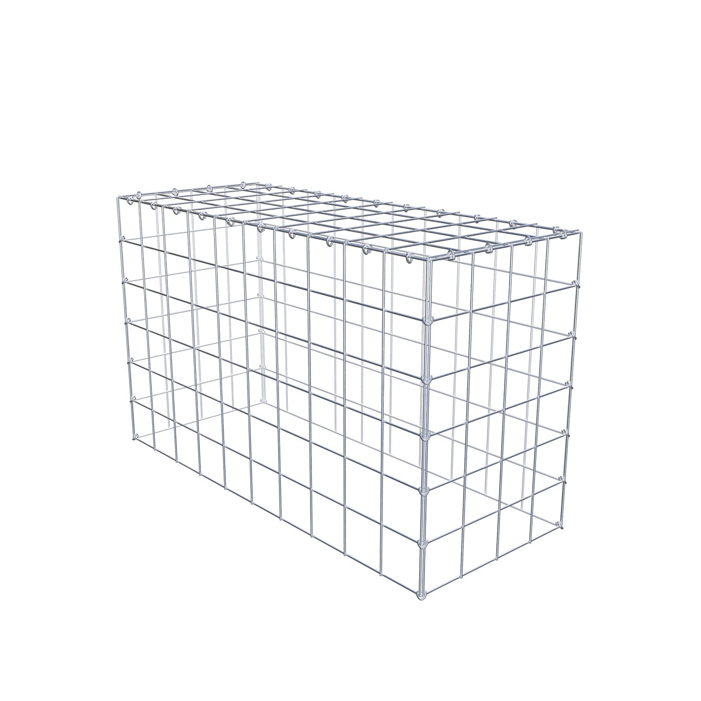 Gabião Tipo 3 100 cm x 60 cm x 40 cm (C x A x P), malhagem 10 cm x 10 cm, anel C