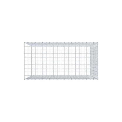 Typ 2 påbyggnadsgabion 100 cm x 70 cm x 50 cm (L x H x D), maskstorlek 5 cm x 5 cm, C-ring