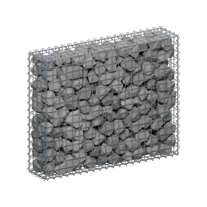 Gabione 100 cm x 80 cm x 20 cm (L x H x T), Maschenweite 5 cm x 5 cm, Spirale