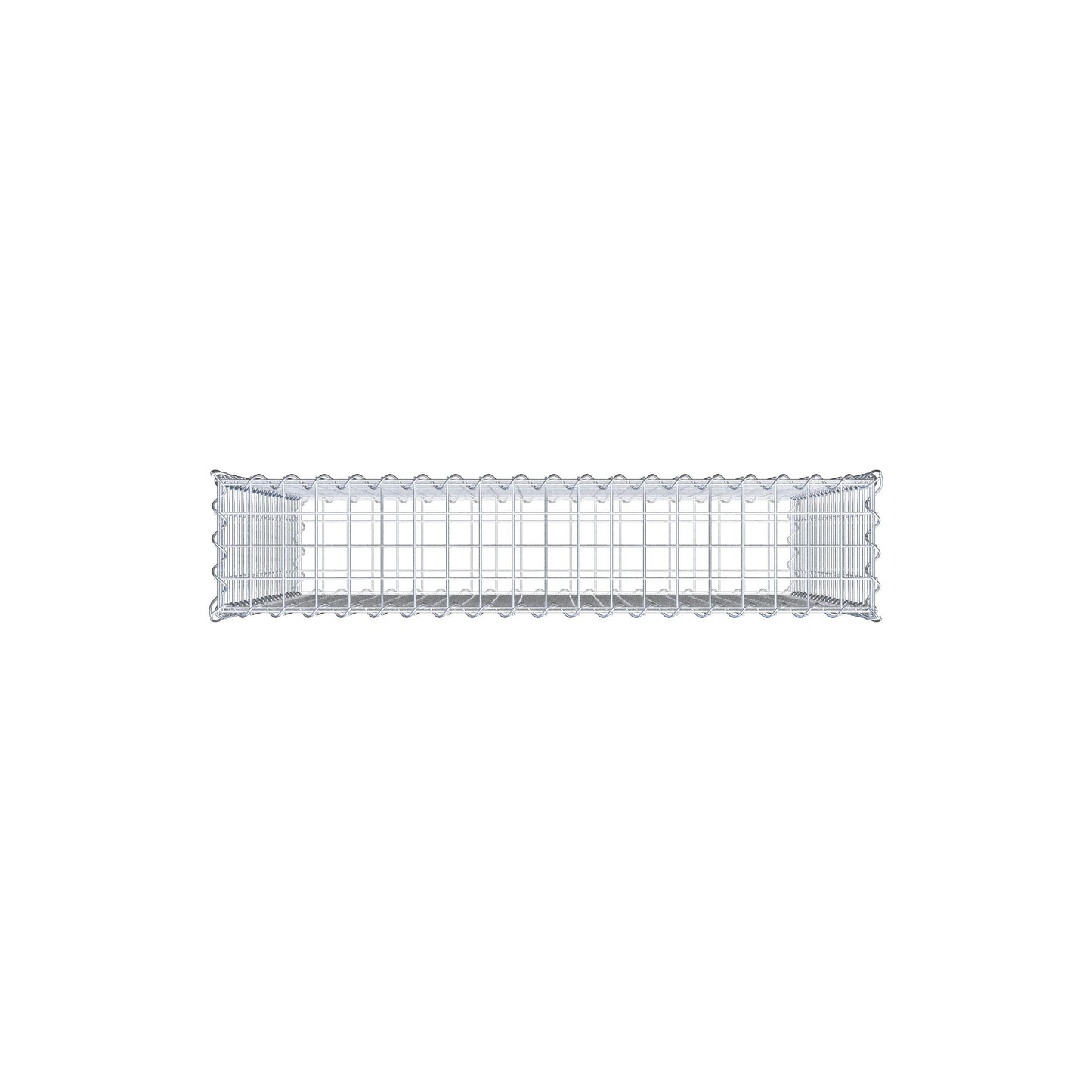 Gabion 100 cm x 100 cm x 20 cm (L x H x D), maskstorlek 5 cm x 5 cm, spiral