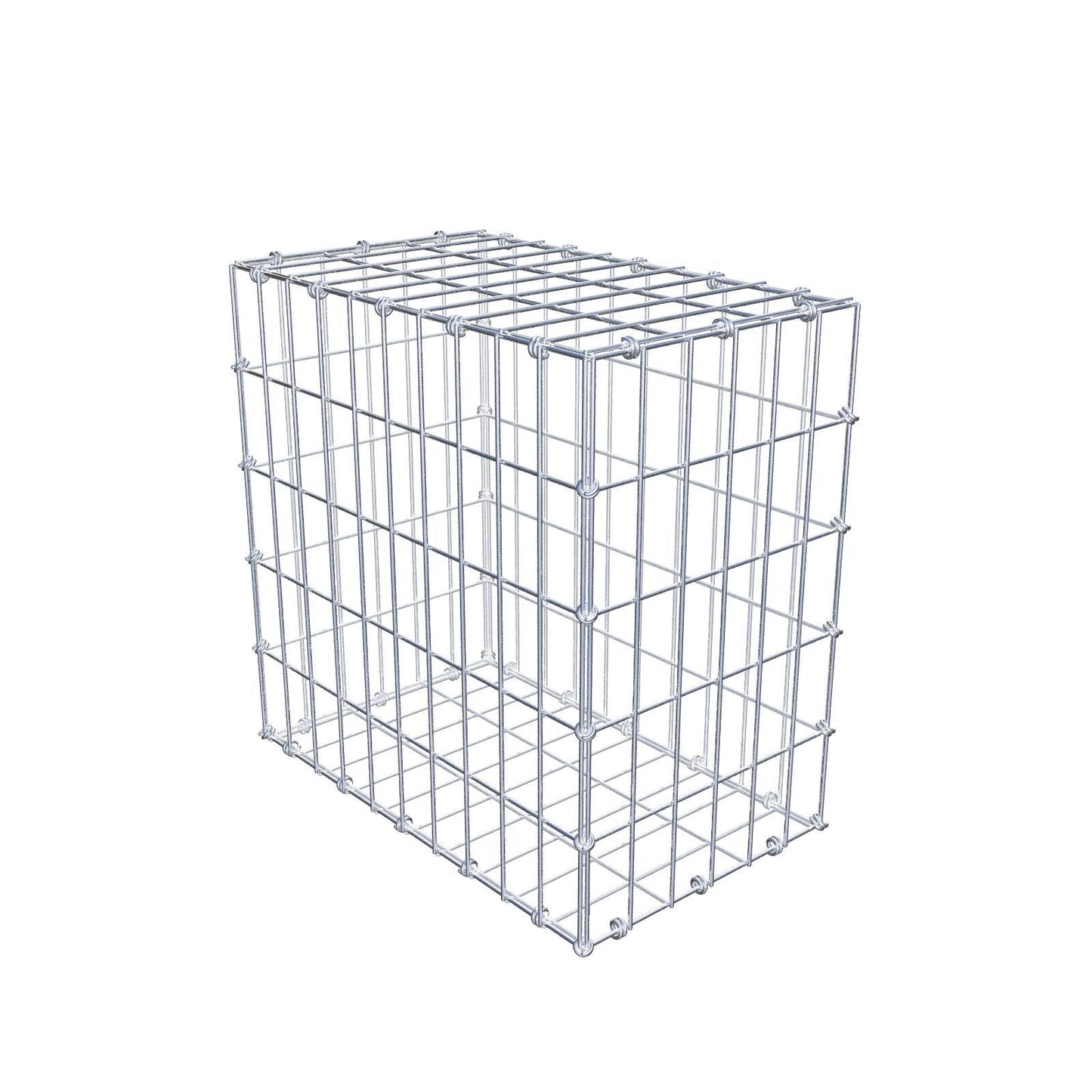 Gabione 50 cm x 50 cm x 30 cm (L x H x T), Maschenweite 5 x 10 cm, Spiralring