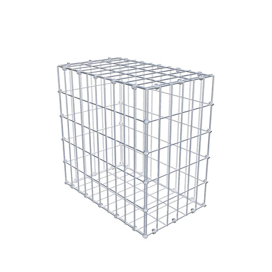 Gabione 50 cm x 50 cm x 30 cm (L x H x T), Maschenweite 5 x 10 cm, Spiralring