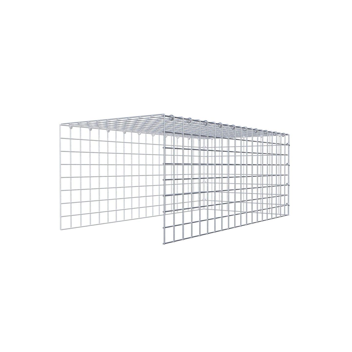 Anbaugabione Typ 4 100 cm x 40 cm x 50 cm (L x H x T), Maschenweite 5 cm x 5 cm, C-Ring