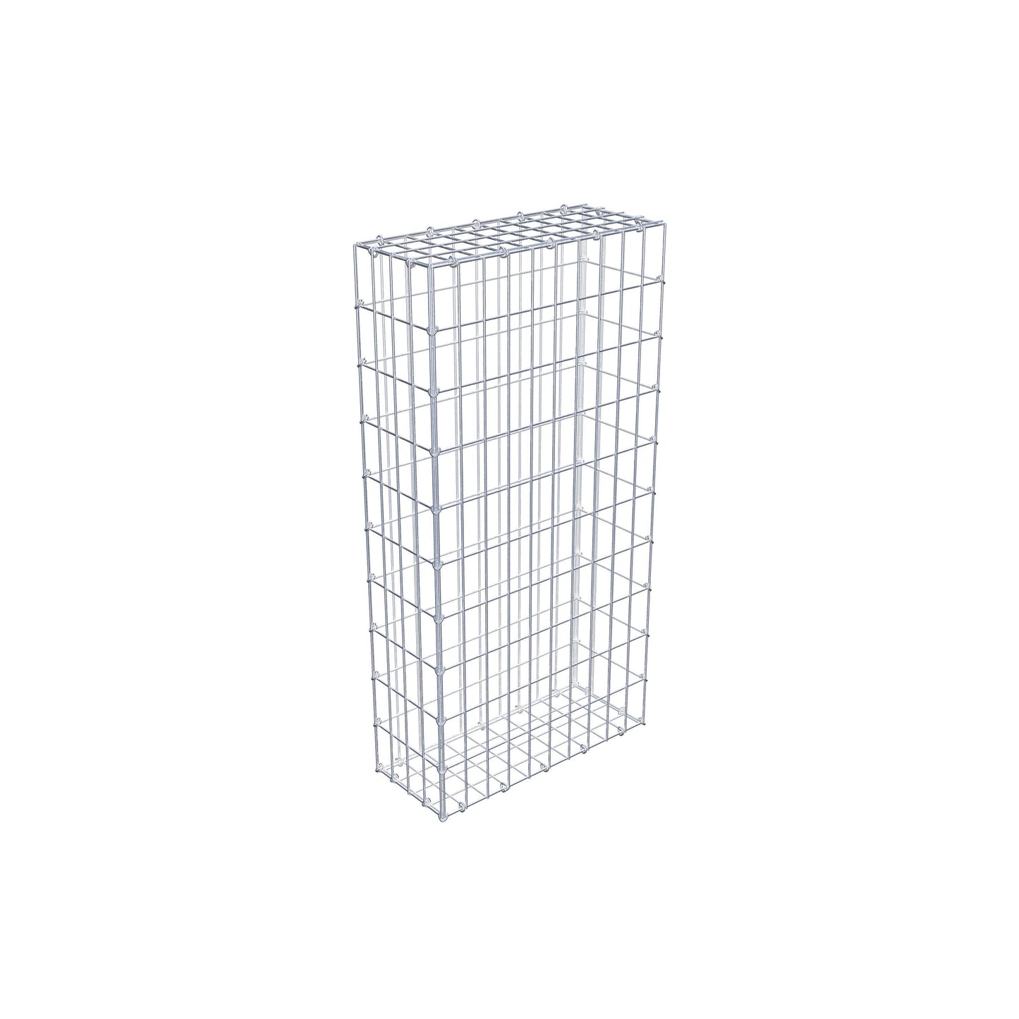 Gabbione 100 cm x 20 cm x 50 cm (L x H x P), maglia 5 cm x 10 cm, anello a C