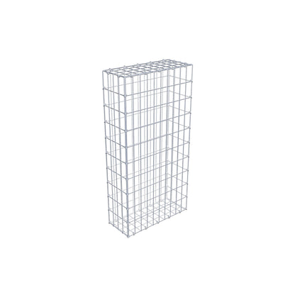 Gabbione 100 cm x 20 cm x 50 cm (L x H x P), maglia 5 cm x 10 cm, anello a C