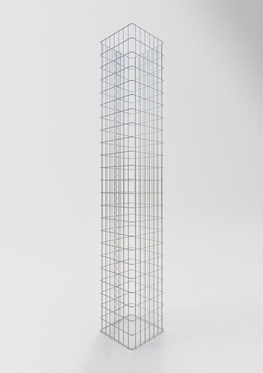 Schanskorf kolom hoekig 37 cm x 37 cm, 230 cm hoog, MW 5 cm x 10 cm