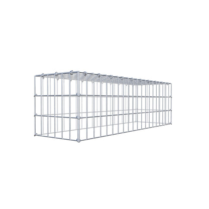 Typ 3 påbyggnadsgabion 100 cm x 30 cm x 30 cm (L x H x D), maskstorlek 5 cm x 10 cm, C-ring