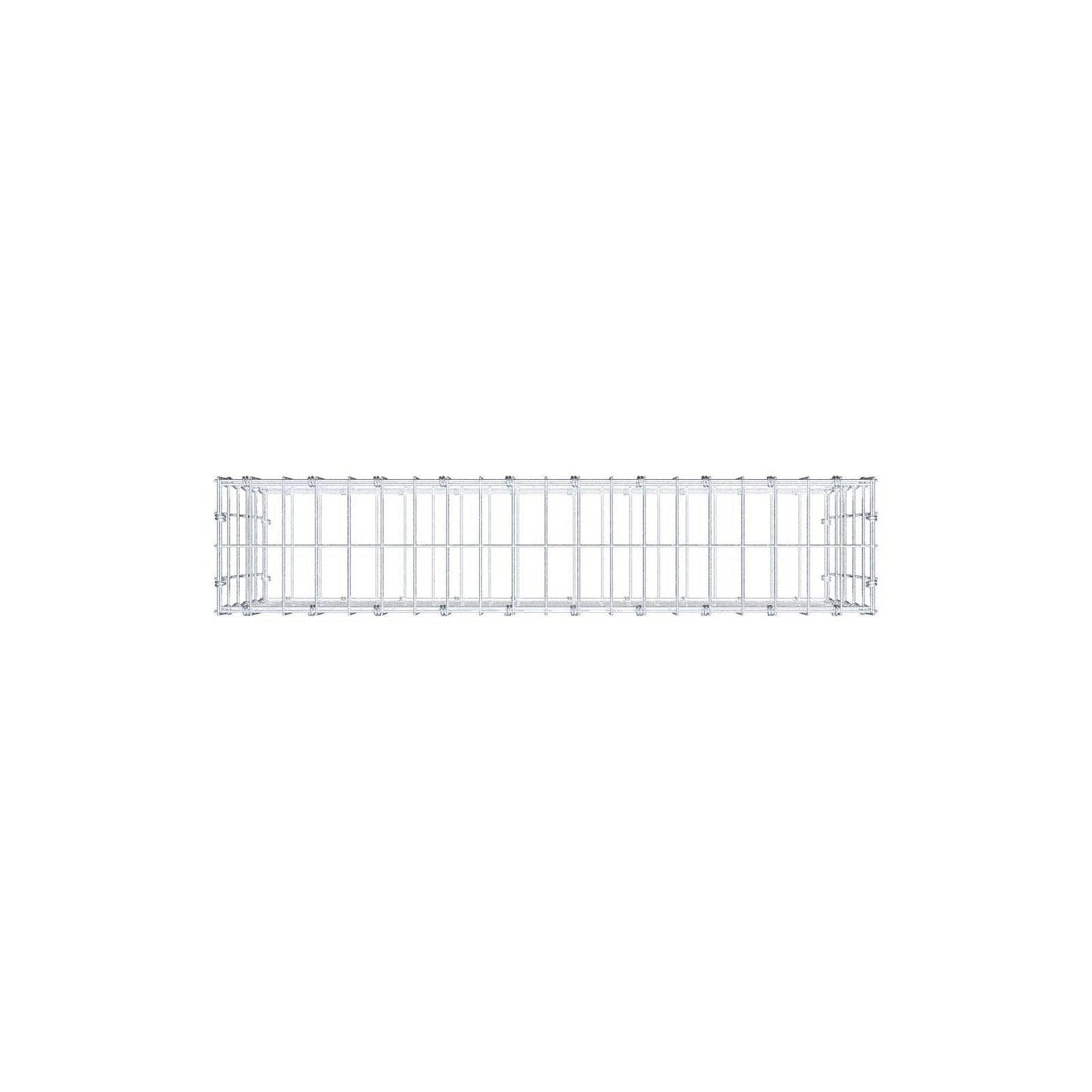 Gabion 100 cm x 50 cm x 20 cm (L x H x P), mailles 5 x 10 cm, anneau en spirale