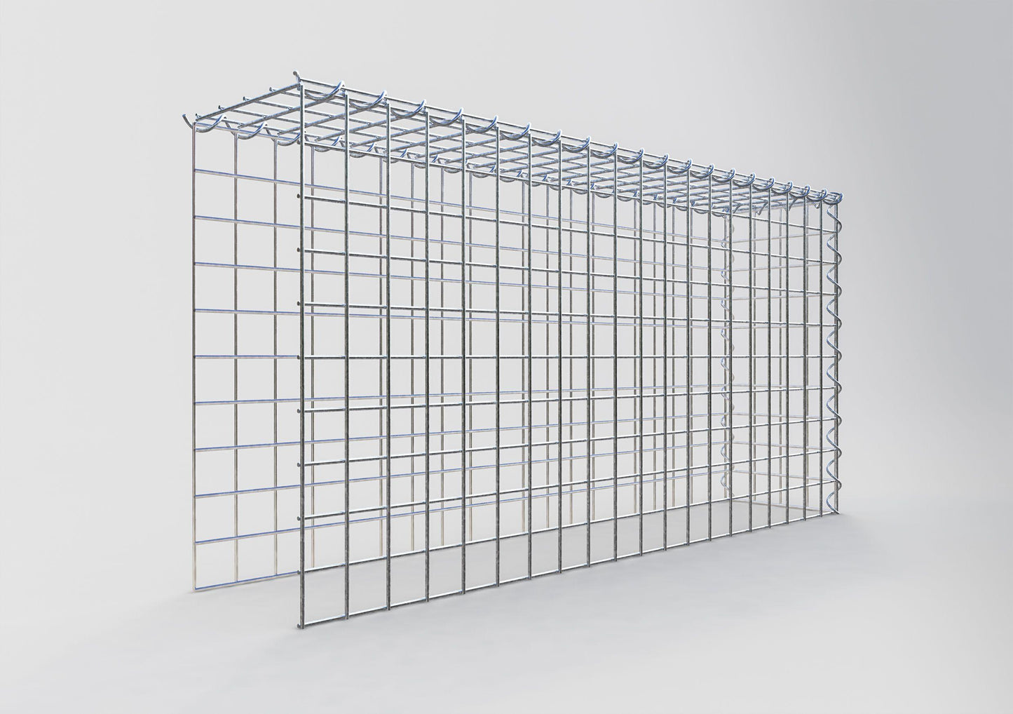 Extra gabion typ 4 100 cm x 50 cm x 20 cm (L x H x D), maskstorlek 5 cm x 5 cm, spiral