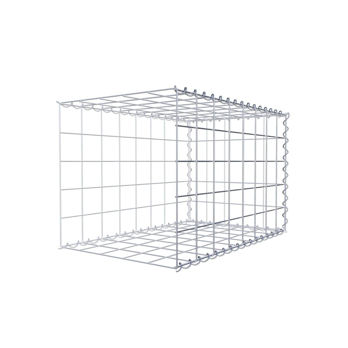 Extra gabion typ 2 80 cm x 50 cm x 50 cm (L x H x D), maskstorlek 10 cm x 10 cm, spiral