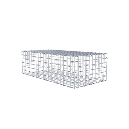 Gabião 100 cm x 30 cm x 50 cm (C x A x P), malhagem 5 x 5 cm, anel espiral