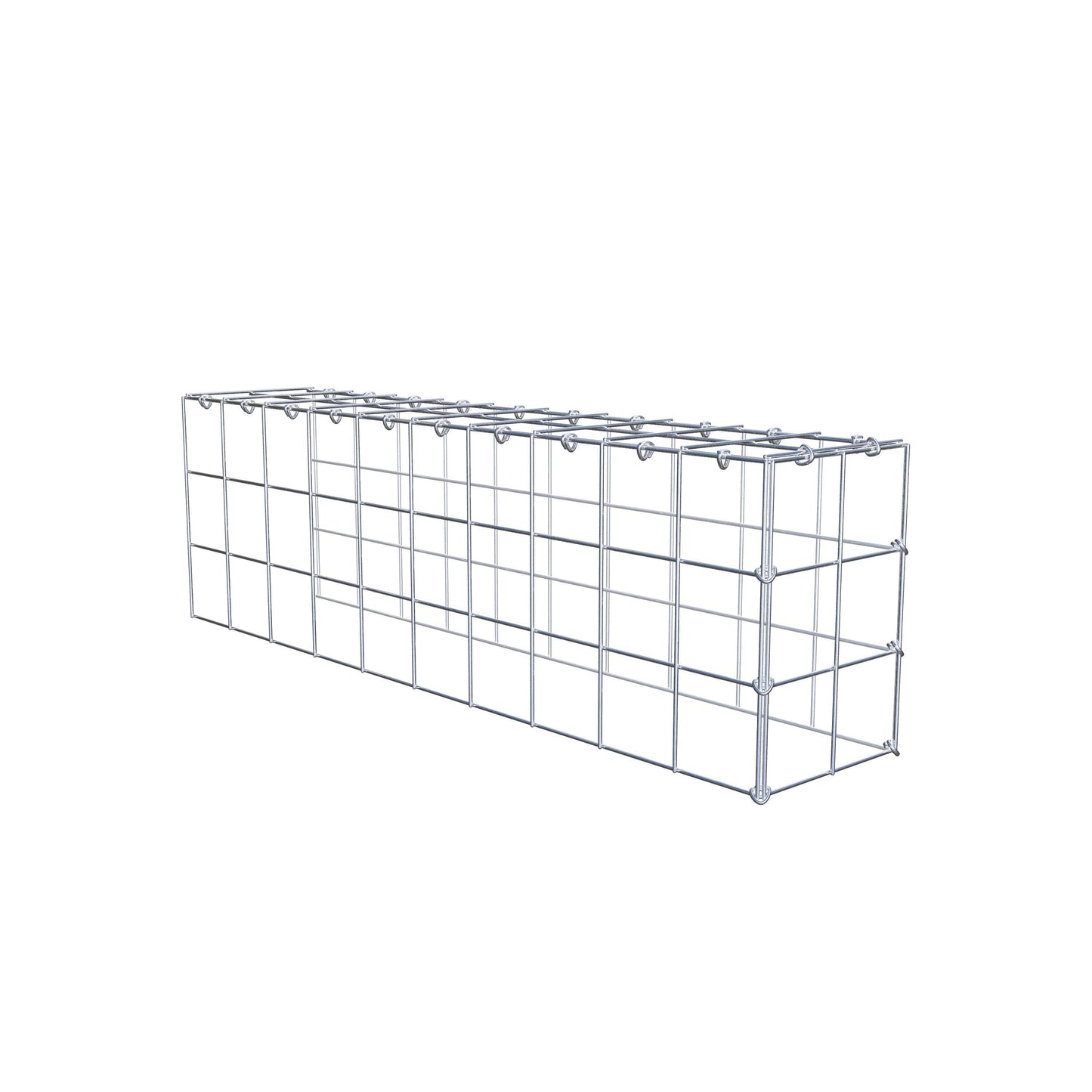 Gavión adicional tipo 4 100 cm x 30 cm x 20 cm (L x A x P), malla 10 cm x 10 cm, anillo en C