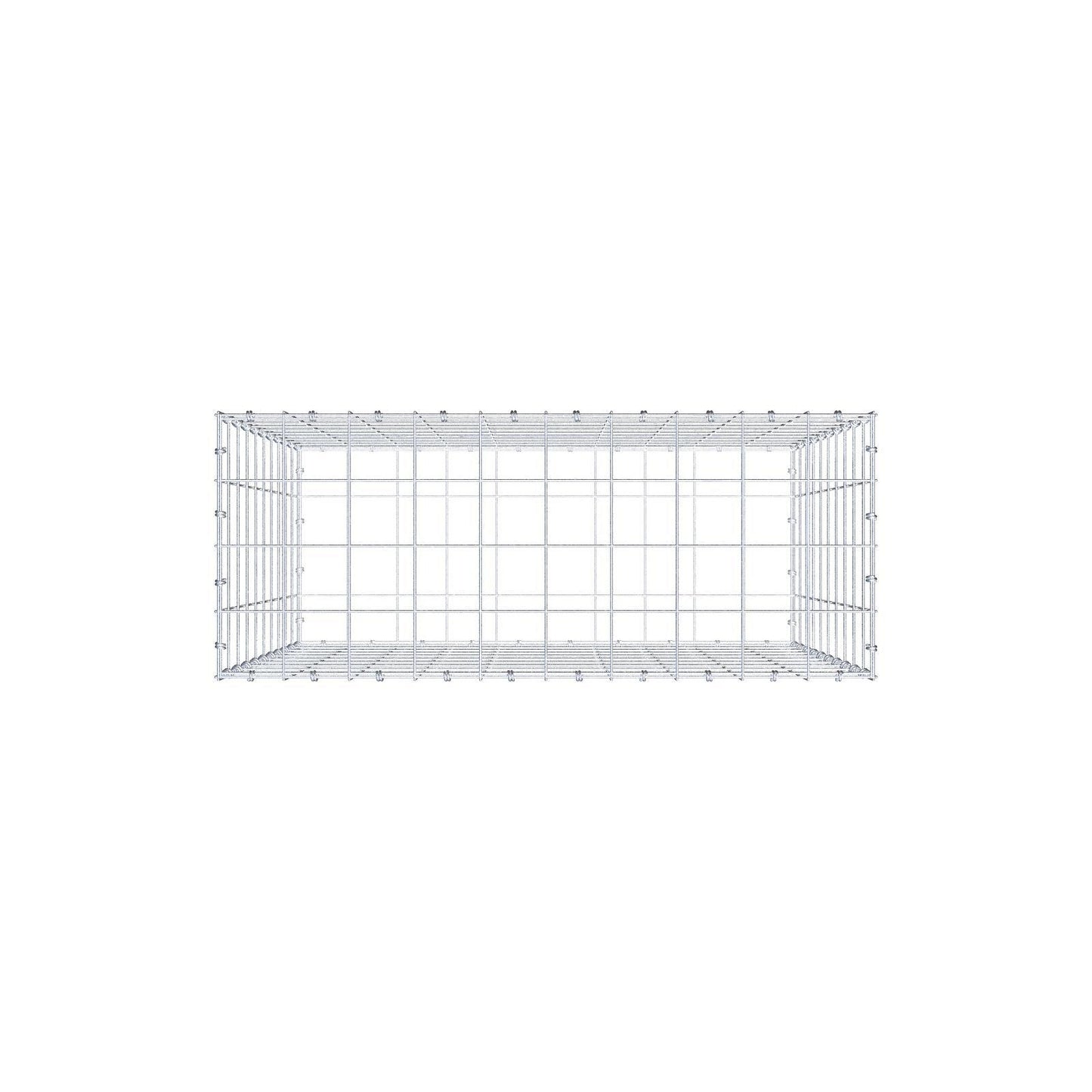 Gabião 100 cm x 100 cm x 40 cm (C x A x P), malhagem 10 x 10 cm, anel espiral