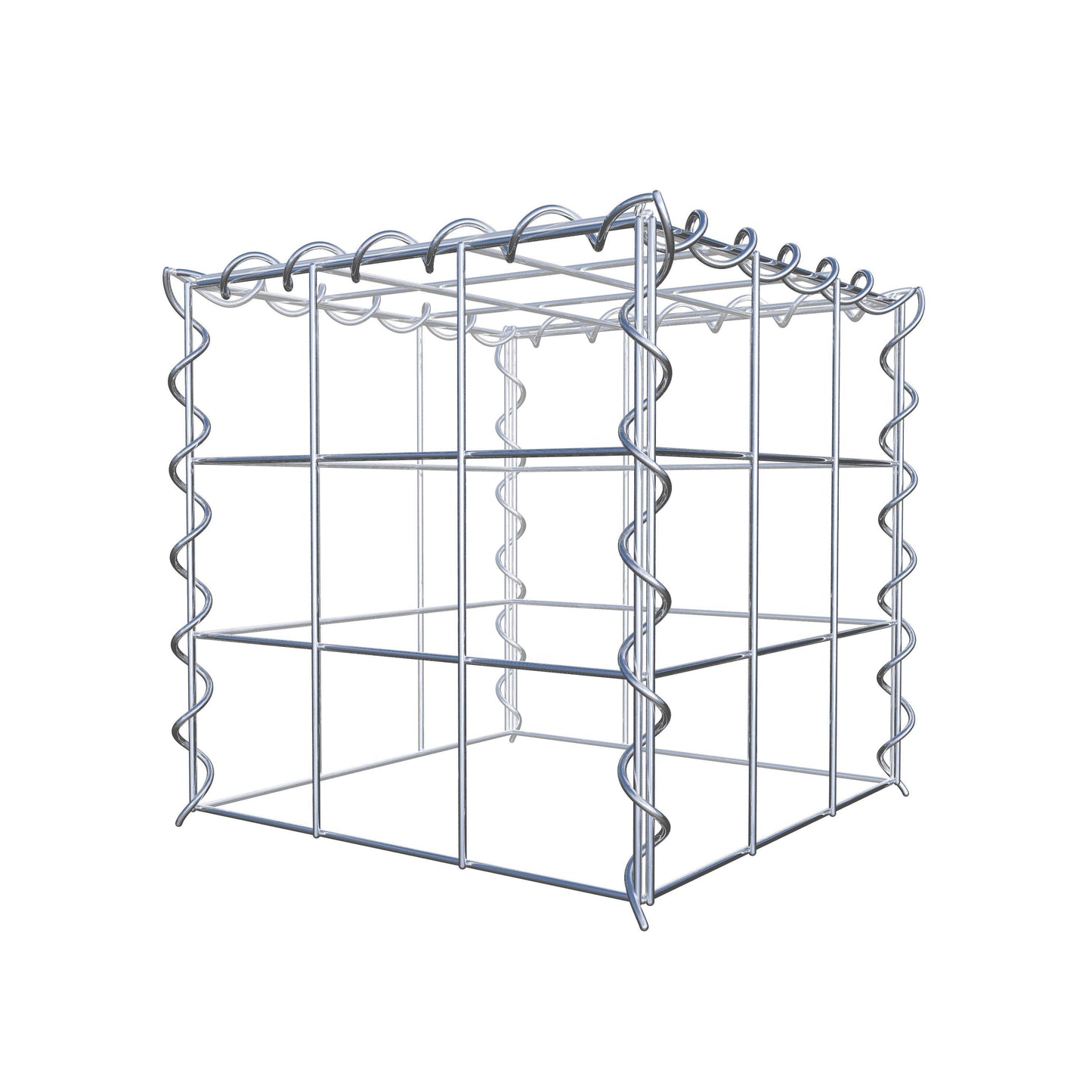 Opvokset gabion type 3 30 cm x 30 cm x 30 cm (L x H x D), maskestørrelse 10 cm x 10 cm, spiral