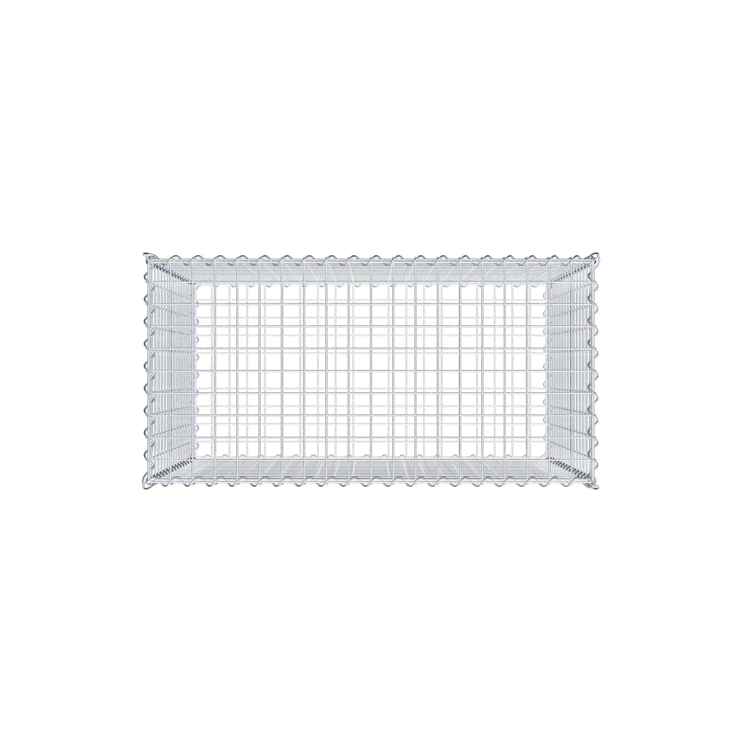 Gabbione 100 cm x 80 cm x 50 cm (L x H x P), maglia 5 cm x 5 cm, spirale