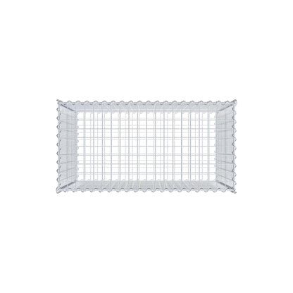 Gabbione 100 cm x 80 cm x 50 cm (L x H x P), maglia 5 cm x 5 cm, spirale