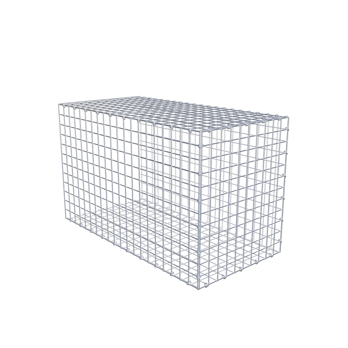 Bevestigbare schanskorf type 2 100 cm x 60 cm x 50 cm (L x H x D), maaswijdte 5 cm x 5 cm, C-ring