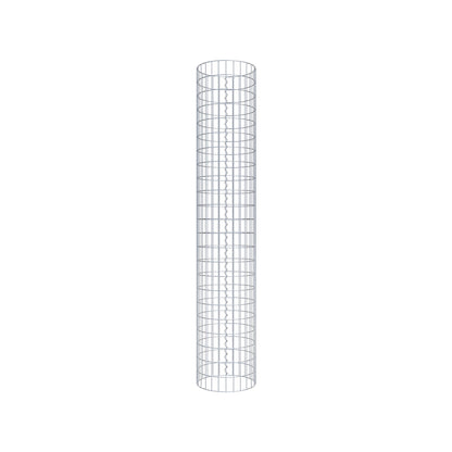 Schanskorfzuil rond 42 cm diameter, 230 cm hoogte, maaswijdte 5 cm x 10 cm