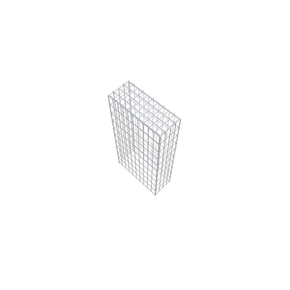 Gavión complementario de tipo 3 100 cm x 50 cm x 20 cm (largo x alto x fondo), malla 5 cm x 10 cm, anillo en C