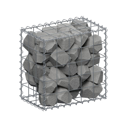 Gabion 50 cm x 50 cm x 30 cm (L x H x D), maskstorlek 10 cm x 10 cm, spiral