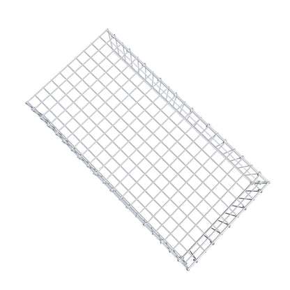 Typ 4 påbyggnadsgabion 100 cm x 20 cm x 50 cm (L x H x D), maskstorlek 5 cm x 10 cm, C-ring