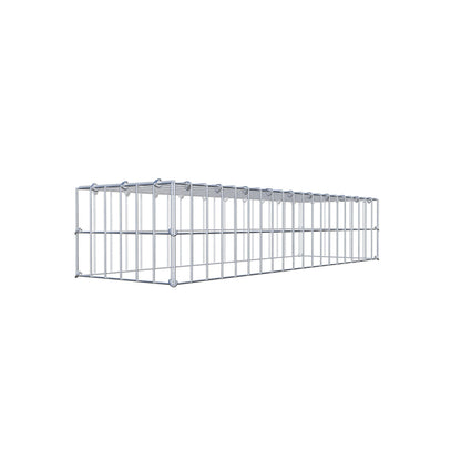 Monteret gabion type 3 100 cm x 20 cm x 30 cm (L x H x D), maskestørrelse 5 cm x 10 cm, C-ring