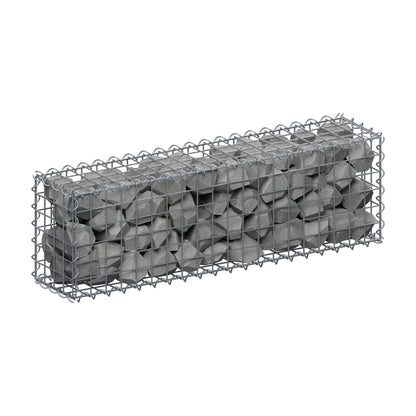 Gabion 100 cm x 30 cm x 20 cm (L x H x D), maskstorlek 5 cm x 5 cm, spiral